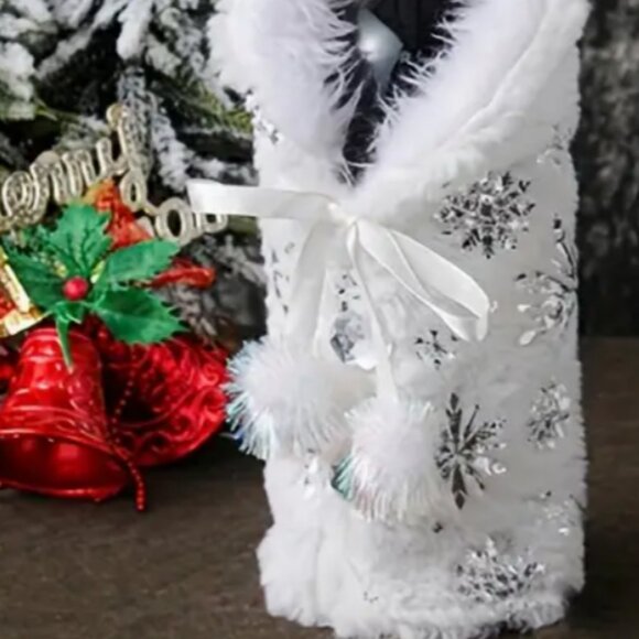 Other - 1pc Silvery Snowflake, Christmas Decoration, Wine Bottle Decor